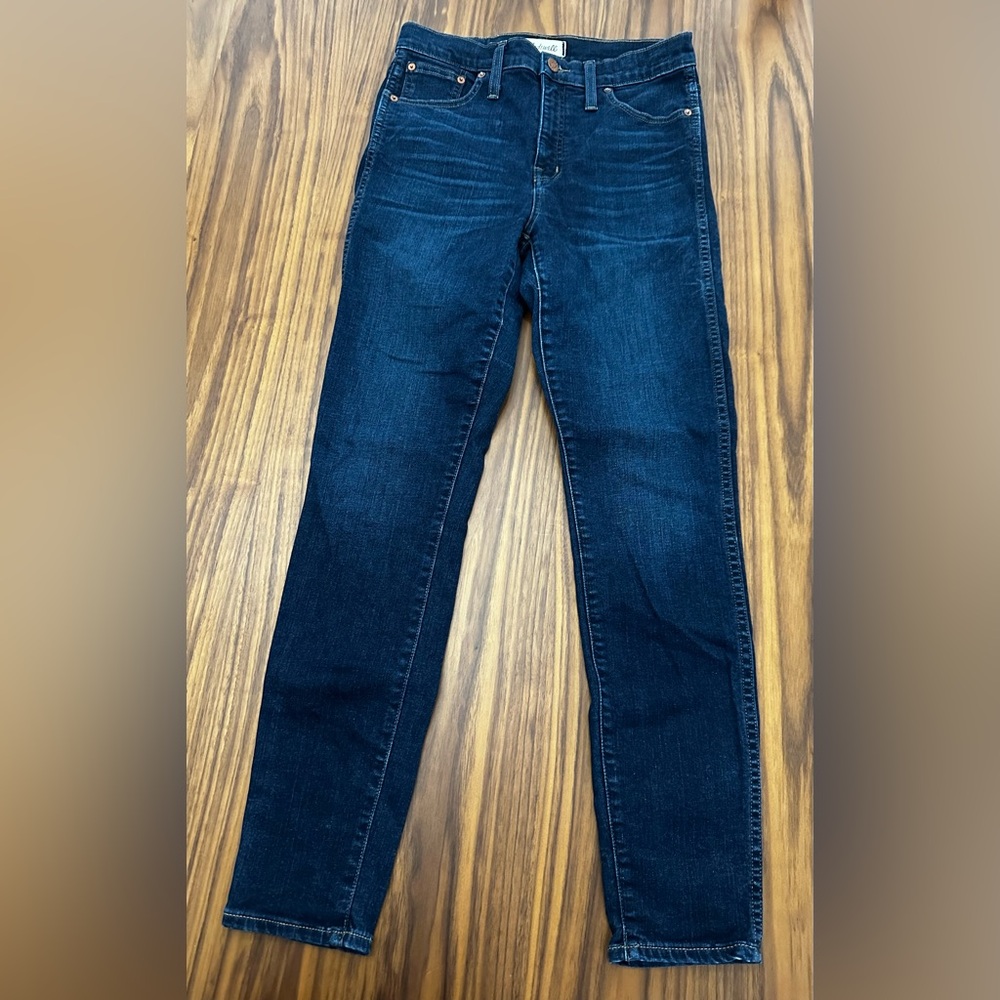 Madewell Dark Blue Denim High Rise Skinny Jeans Size 28